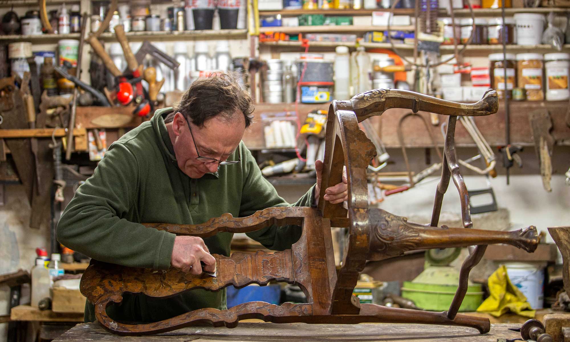 A beautifully restored sofa in a light living room